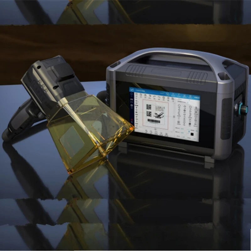 

Handheld marking machine, fiber optic coding for large steel