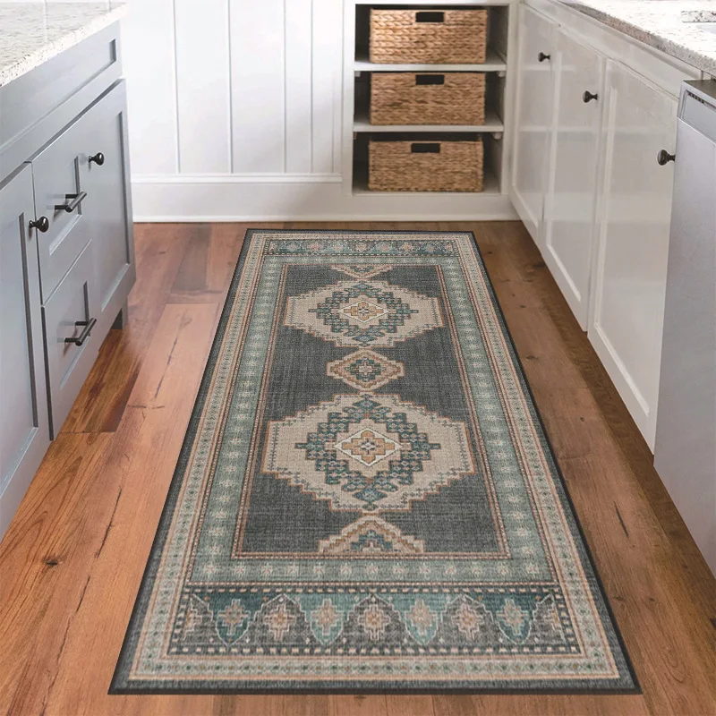 VIKAMA Vintage Persian FengCarpet For Corridor Durable Long Strip Rug Dirt-Resistant And Easy To Maintain For Home Decoration.