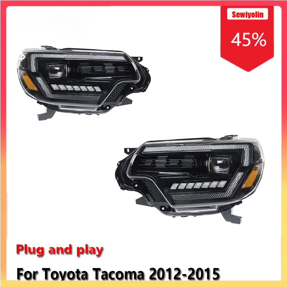 

Автомобильные светодиодные фары, автомобильные детали для Toyota Tacoma 2012-2015, противотуманные DRL, стоп-сигнал, указатель поворота, Plug and Play