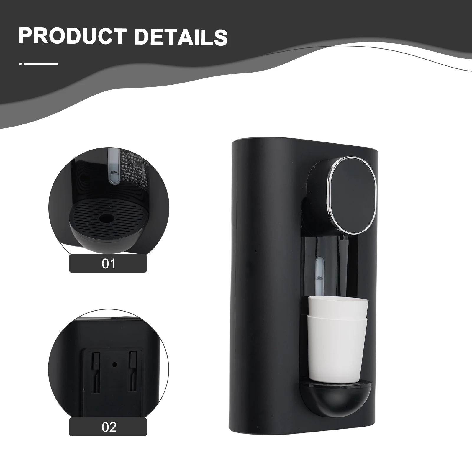 Dispensador de enjuague bucal para baño, herramientas versátiles recargables, sin contacto, USB, Abs, automático, fácil instalación, eficiente