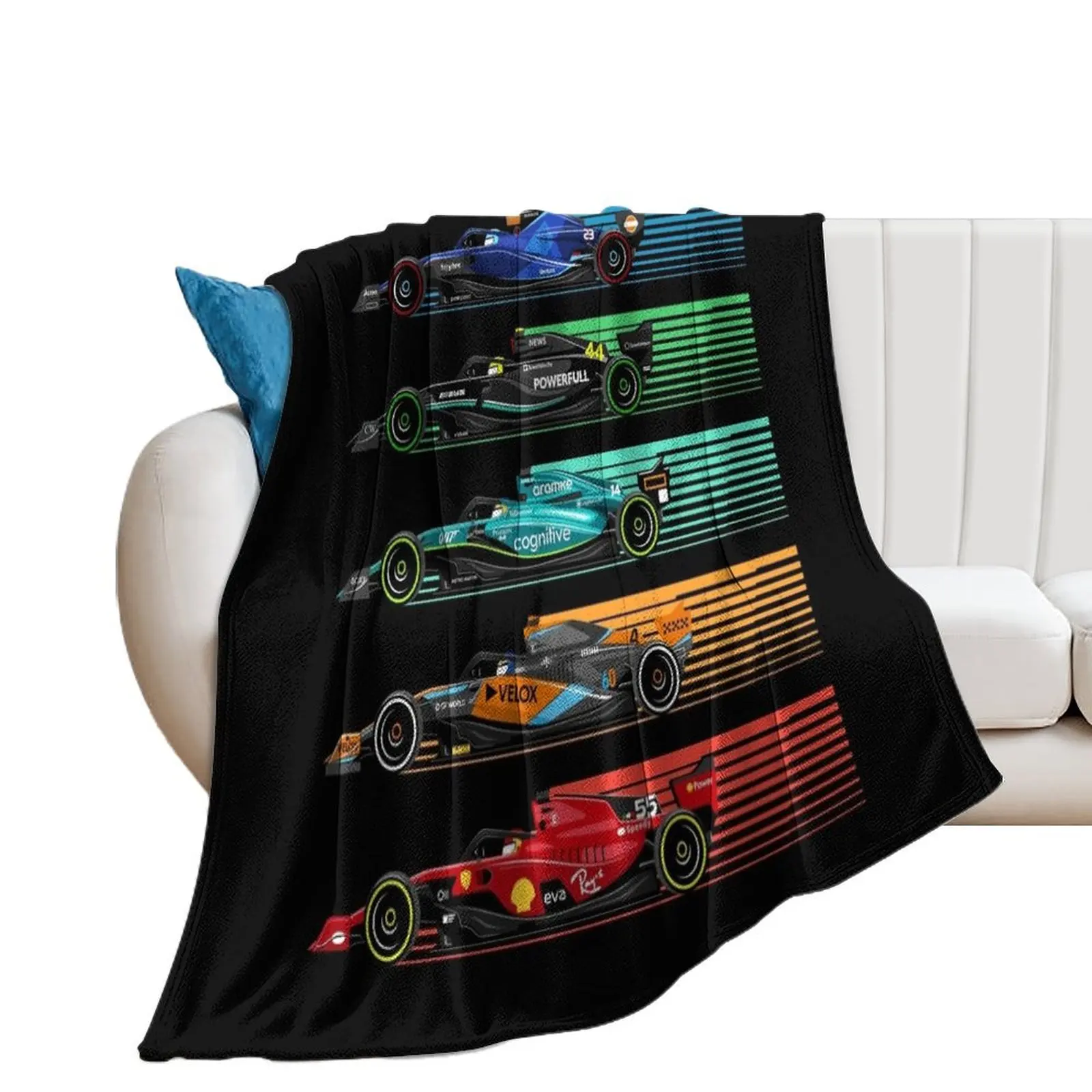 

New Formula Racing Cars Throw Blanket valentine gift ideas Sofa Vintage Blankets Sofas Of Decoration Blankets