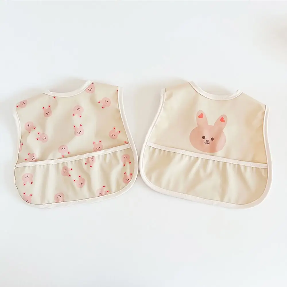 

Cartoon Animal Pattern Baby Feeding Bib Bear Cartoon Baby Drooling Bibs EVA Sleeveless Saliva Towel Burp Apron Boys Girls