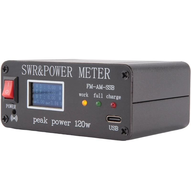 Imagem -04 - Medidor de Watt de Potência Swr fm am Ssb 1.8mhz50mhz Peak Power 120w Pwr Swr