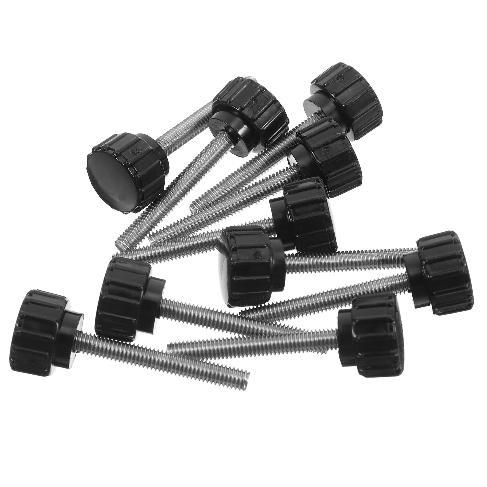 

10PCS Thumb Knobs Carbon Steel Motherboard Threaded Clamping Knurled Round Head Screws Hardware Mounting Screws