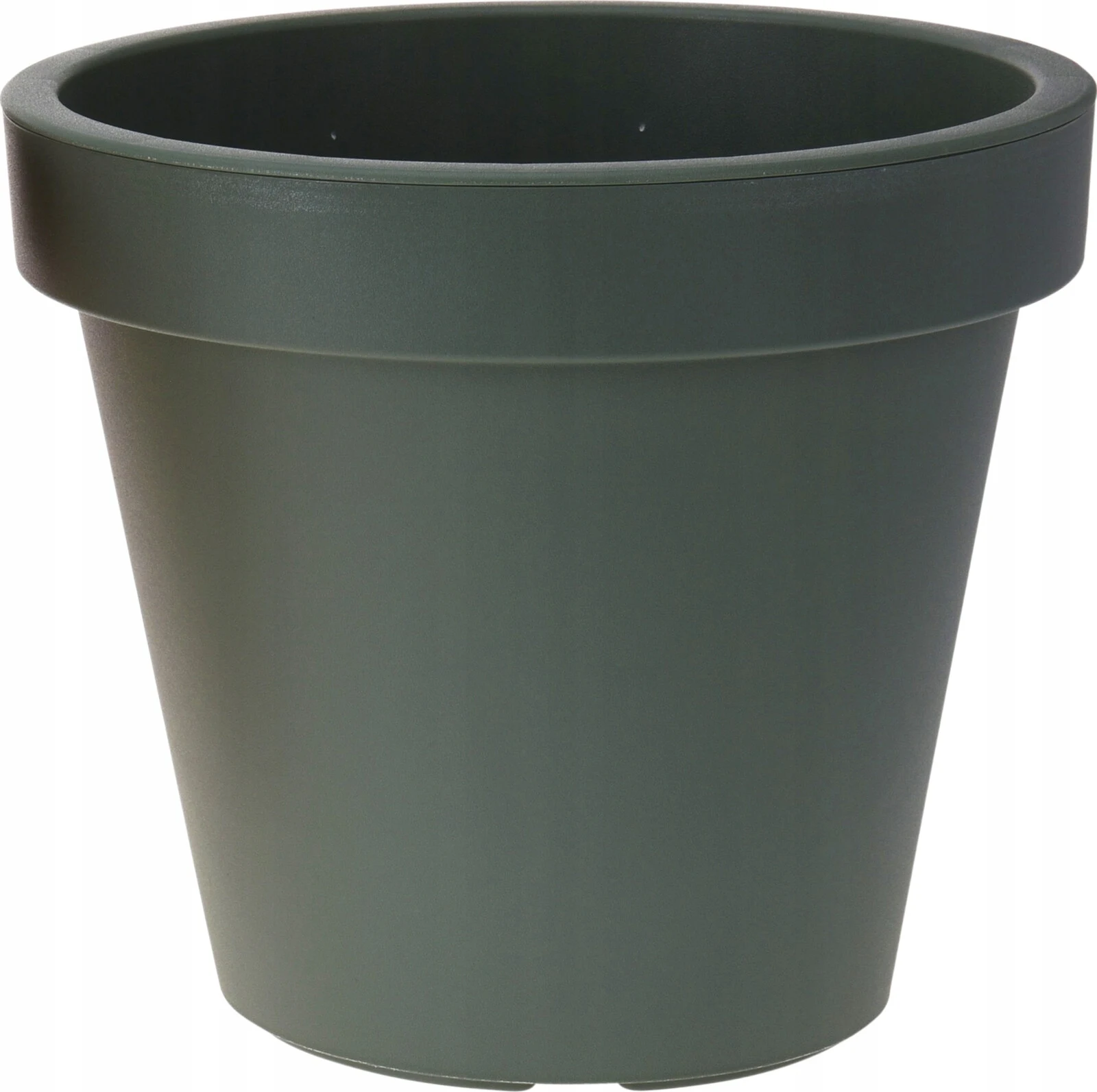 Kunststof bloempot rond groen 25x22 cm
