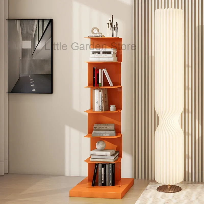 Story Shelf Bookcase Moving Wall Wooden Bookcase Prefabricated Mobile Organizer Librero Organizador Mueble Italy Furniture