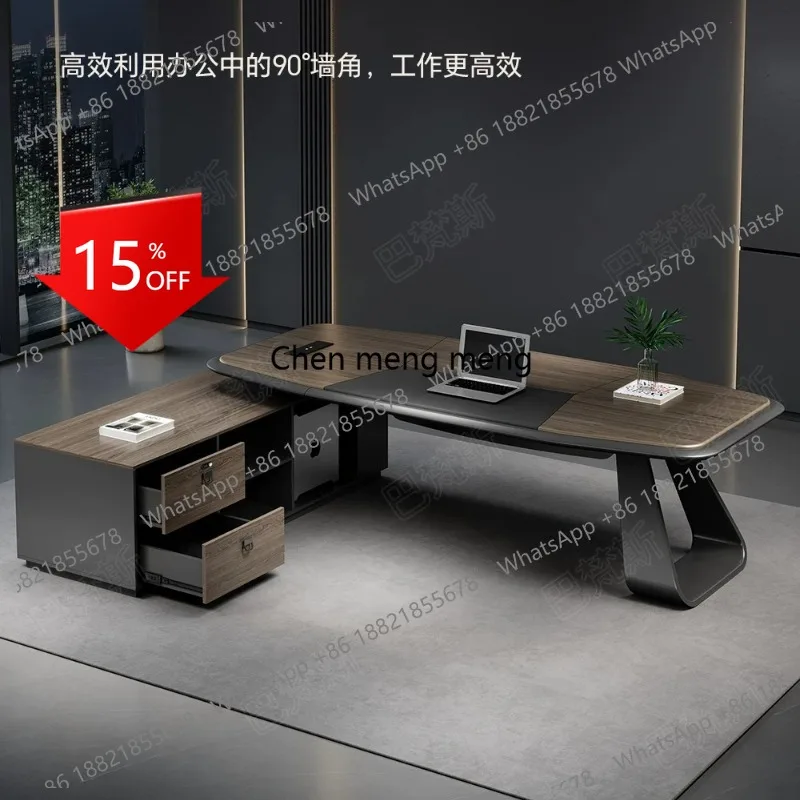 

E153 Boss office desk and chair combination manager desk office set boss large class boss desk
