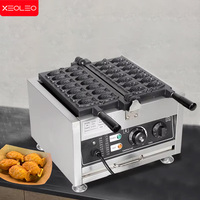 XEOLEO Taiyaki Maker 1400W Fish Shaped Waffle Machine 12PCS/14PCS Taiyaki Waffle Maker Non-stick Coating Electric/GAS