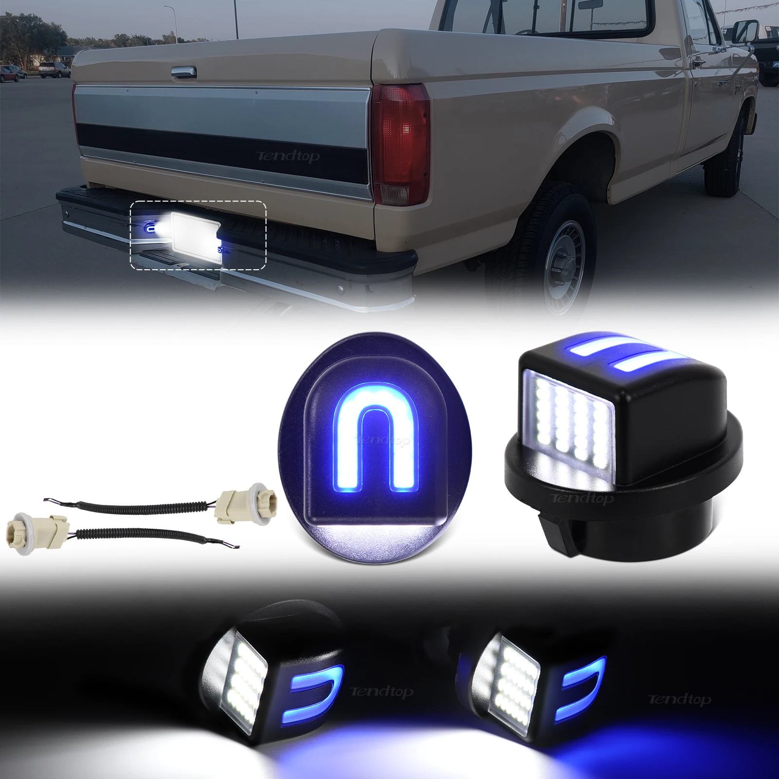 2Pcs LED License Plate Light Rear Number Lamp Canbus For Ford F150 F250 F350 Super Duty Ranger Pickup Truck Explorer Red White