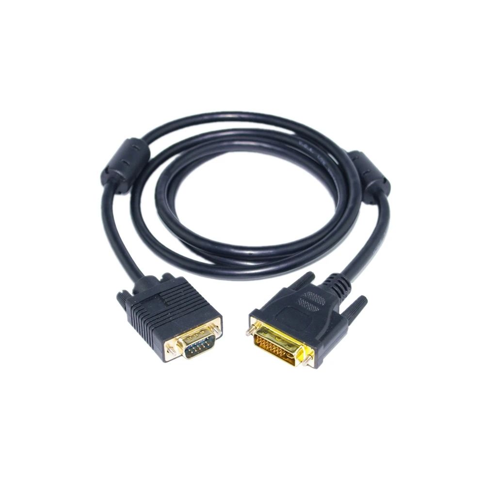 1.5M-3M DVI to VGA cable 24+5 male to male high-definition graphics card video signal connection cable DVI-D computer adapter 15