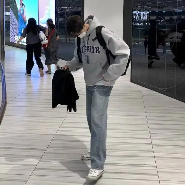 الرجال هوديي البلوز ربيع الخريف هونغ كونغ نمط فضفاض صالح مطبوعة تنوعا ملابس خارجية وصول جديد حار بيع للموسم C #3