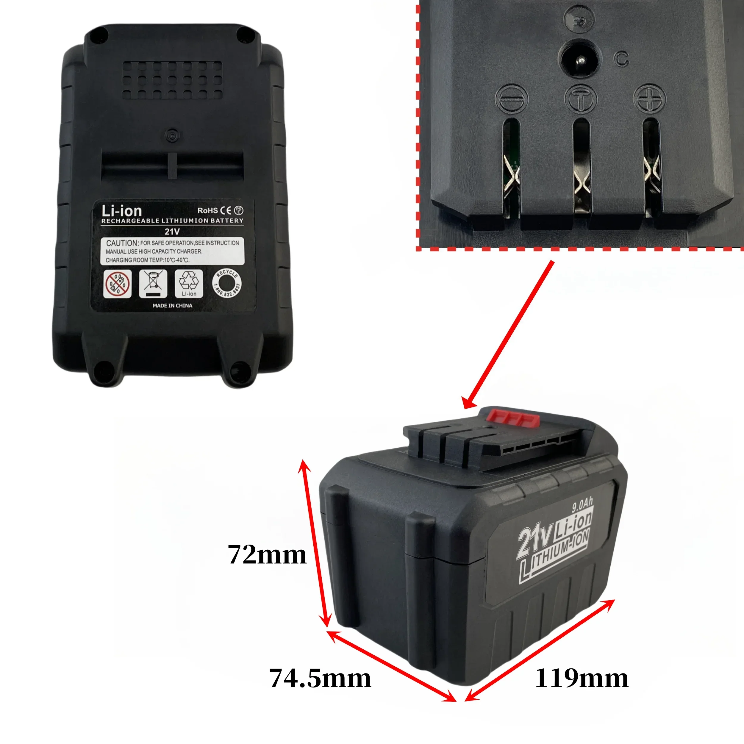 بطارية ليثيوم جديدة 2026 21 فولت قابلة لإعادة الشحن للأدوات الكهربائية، تستخدم للمفاتيح الكهربائية Dayi، لقم الثقب، مناشير السلسلة، إلخ #5