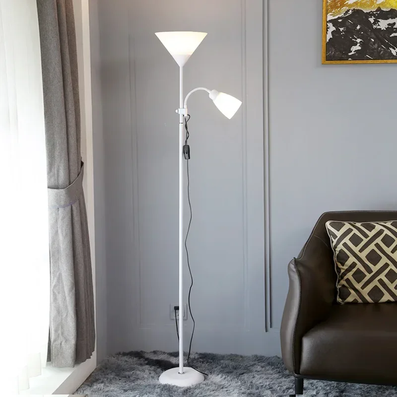 2025 Modern Minimalist Bedroom Industrial Style Iron Art Floor Lamp Nordic Creative Study Lamp Living Room Sofa LED 2-head Floor