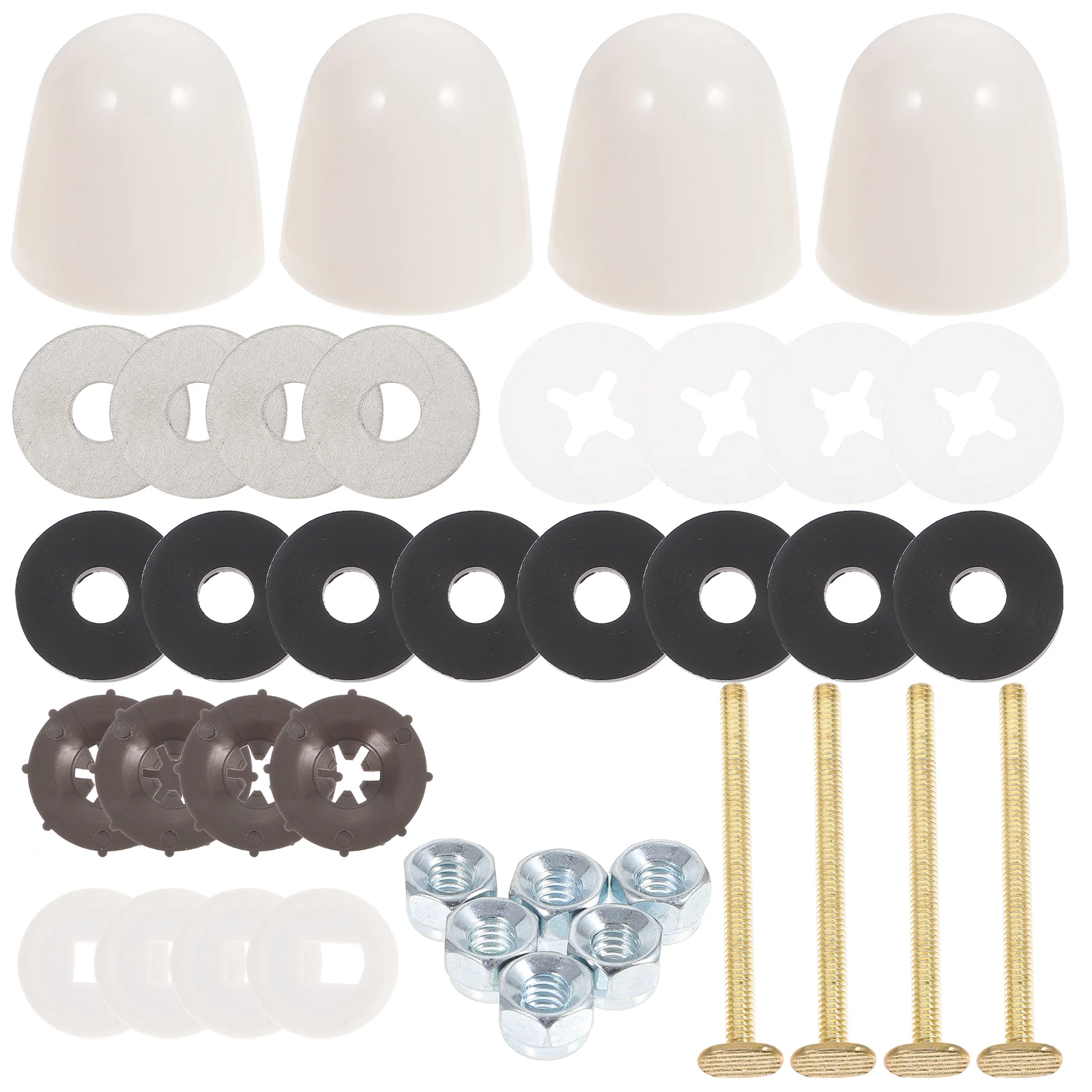 

Toilet Bolt Kit Stainless Steel Nylon Replacement Parts Floor Bolts Gasket Seal Ring Tank Bolts Fixing Hardware
