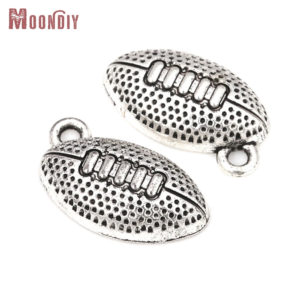 

50 шт. античное серебро, цинковый сплав, футбольные подвески, подвески, принадлежности для изготовления ювелирных изделий своими руками, ожерелье, серьги, аксессуары для женщин