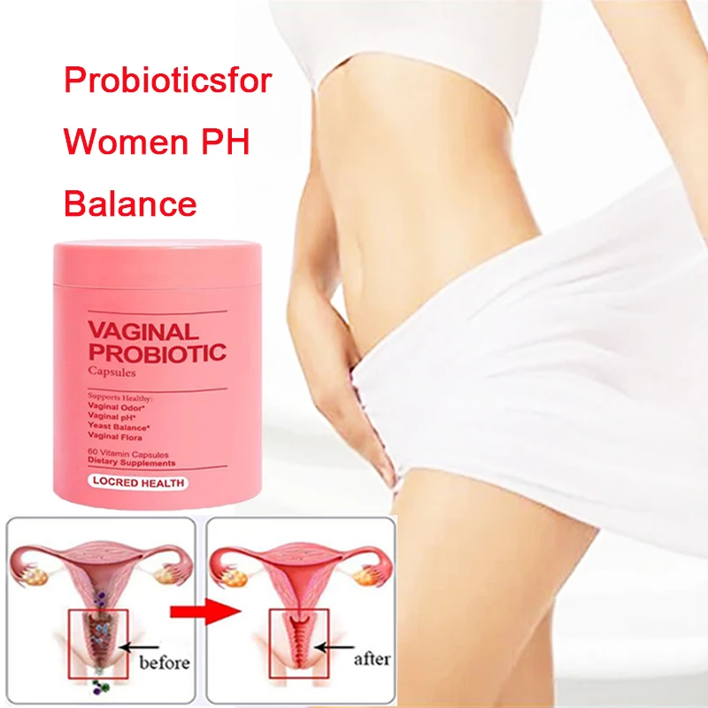 

60/120/180Pcs Vaginal Probiotics Vitamin for Women pH Balance Women's Vaginal Health Supplement for Vaginal Odor & Vaginal Flora