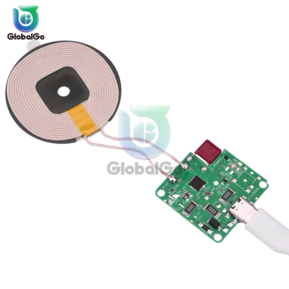 15W 12V High Power Type-C Wireless Charger Trasmettitore Modulo Circuito Standard QI Ricarica Veloce DIY per Cellulare