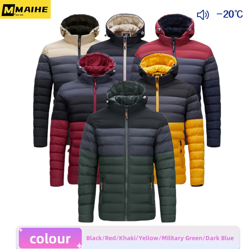 Mens 2023 Autumn Winter New Ultralight waterproof Thick Warm hooded  Jacket Parkas Coat Men Casual Windproof Parka Outwear Men's