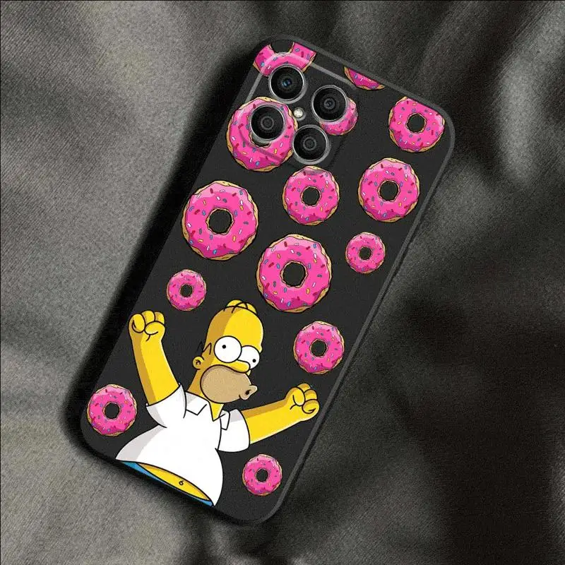 The Simpsons Homer Case For Honor X8a X8 90 X9a 8X 70 X9 X6 Magic5 Pro P40 Pro Black Soft Phone Funda