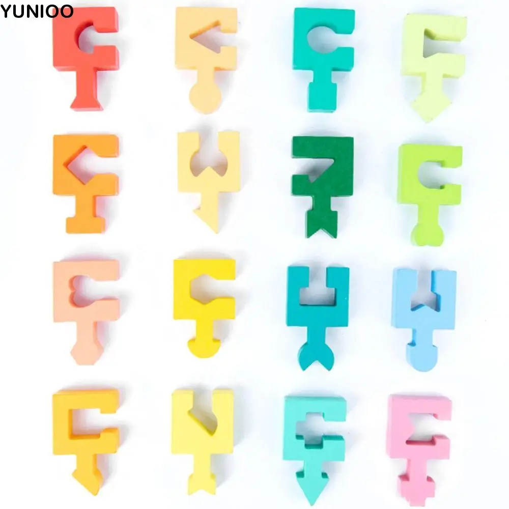 

Wooden Three-dimensional Puzzle Boards Logical Thinking Educational Geometric Shape Matching Puzzle Colorful Space Training