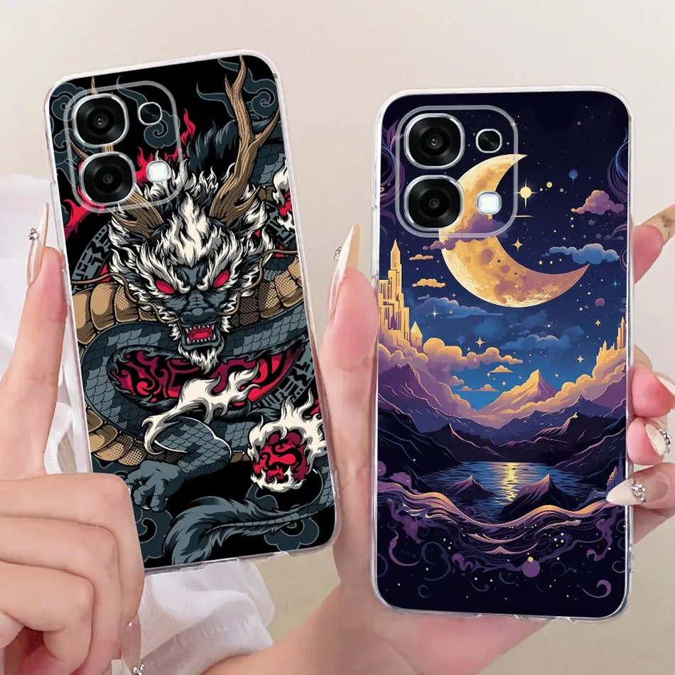 ل ممن لهم A6 برو 4 جرام 5 جرام 2025 كول التنين النمر نمط جراب هاتف ل ممن لهم A6 برو CPH2781 CPH2799 لينة سيليكون بولي يوريثان الحالات #4