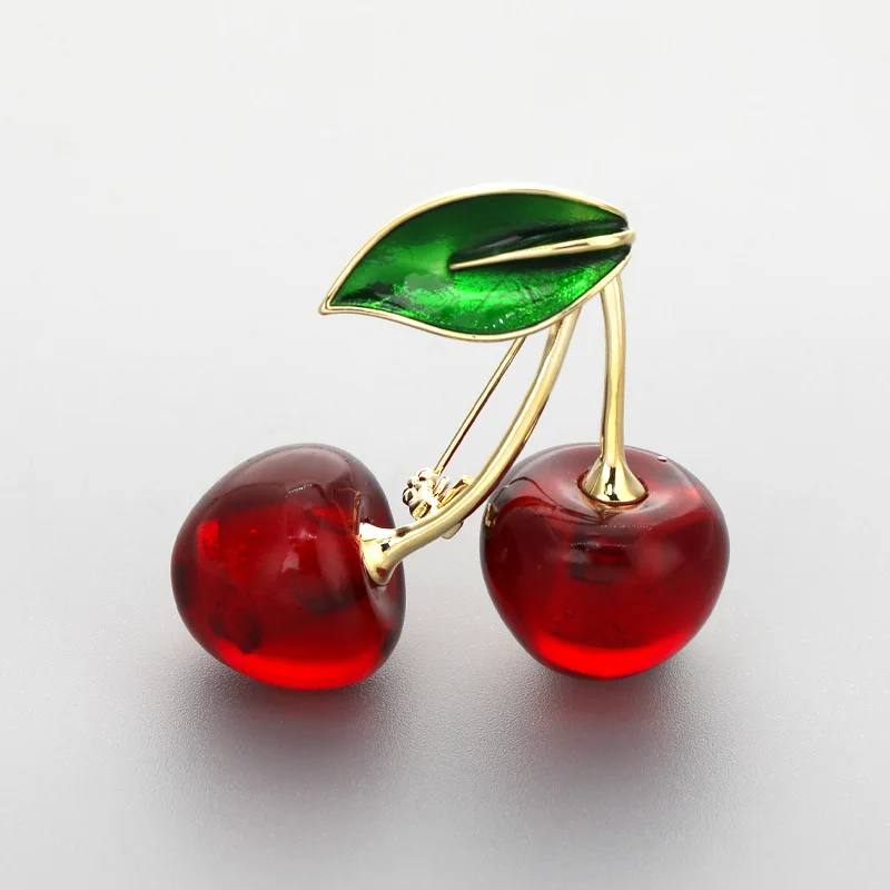 Fashionable and Sweet Cherry Cherry Cherry Chestnut Bracelet Simple and Fresh Fruit Alloy Pins Versatile Suit Accessories