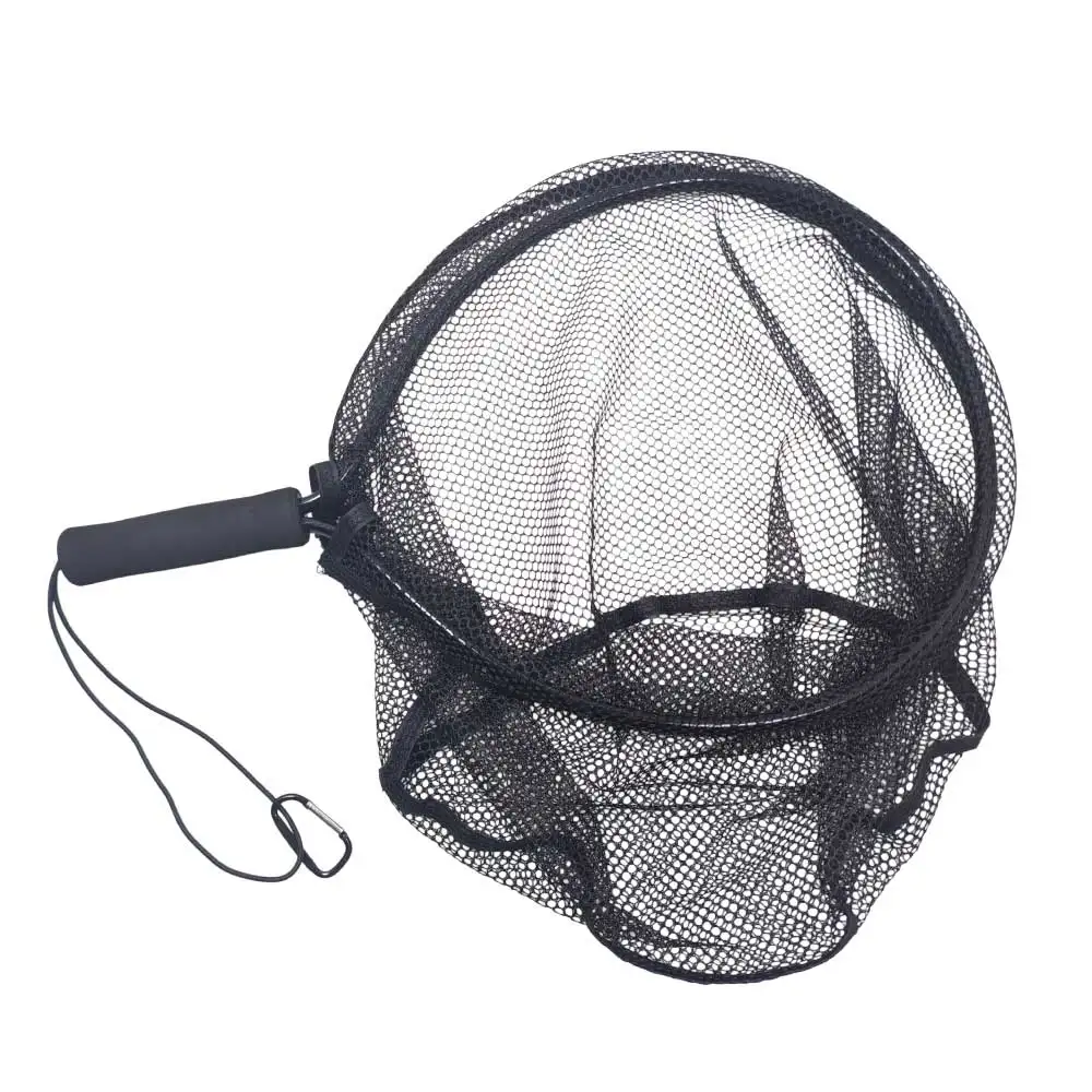 Ultra-Light Aluminum Landing Net Durable Polyester Mesh Fishing Net with EVA Handle Fast Currents Stream Raft Fishing Nets Tools