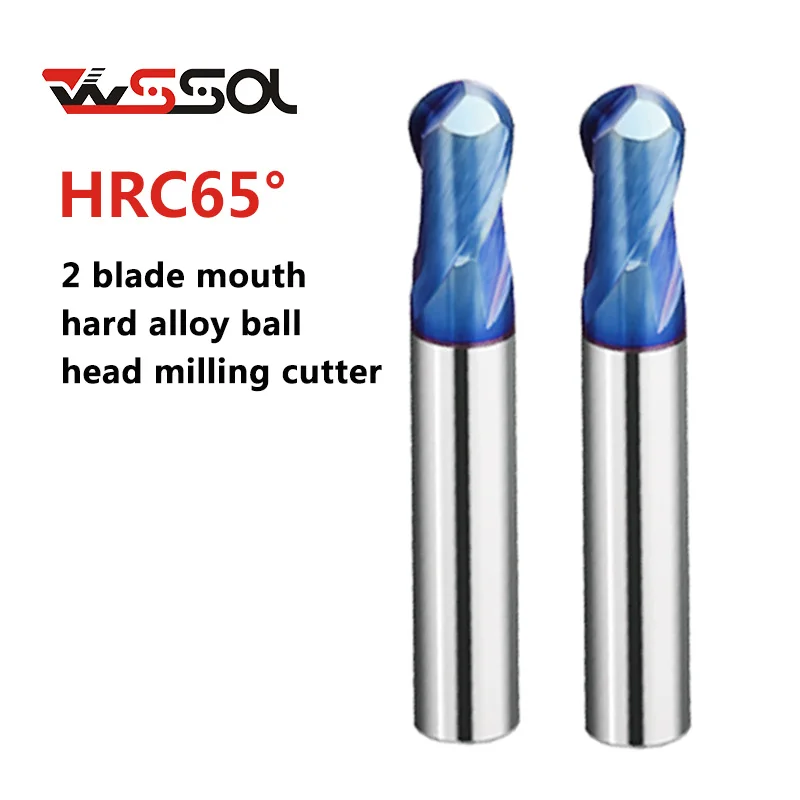 

HRC65 2-point carbide high hard coated ball end mill