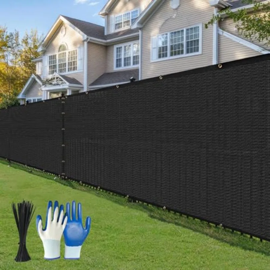

Панель для забора 6' x 50' с защитой от посторонних глаз, 220 GSM, HDPE и полиэстер, современный стиль, 95% блокировки видимости, устойчивость к УФ-излучению и погодным условиям