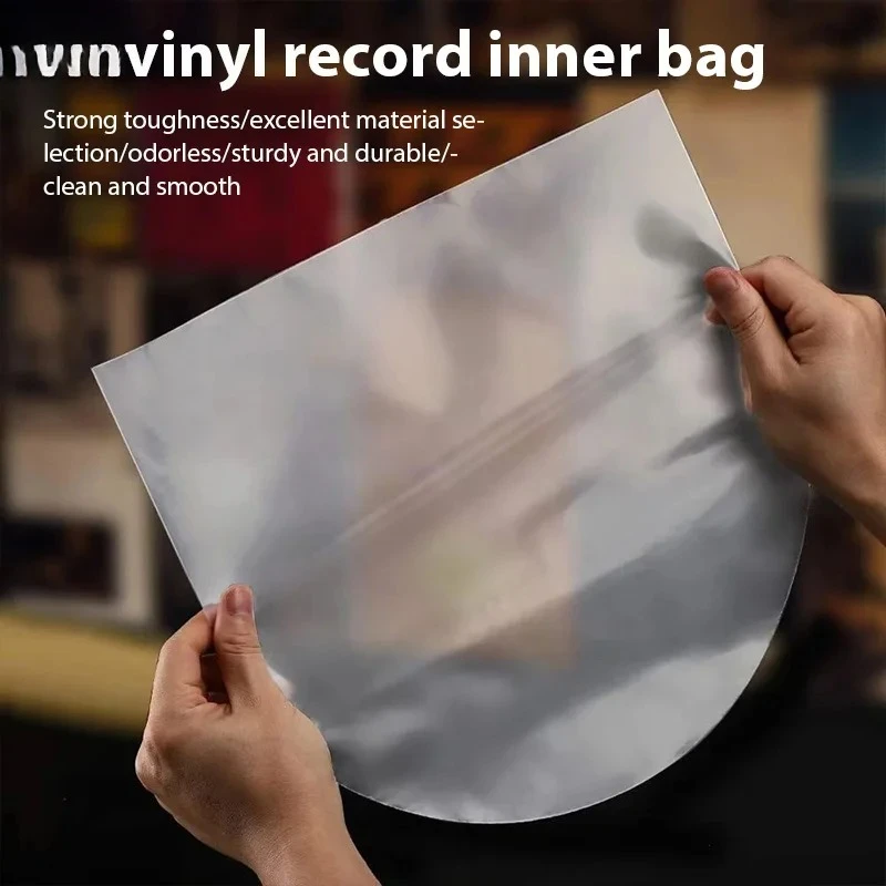 

50 шт. 12-дюймовые внутренние пакеты из HDPE для виниловых пластинок, антистатические, из утолщенного ОПП-пластика, защитные пакеты для хранения аудио