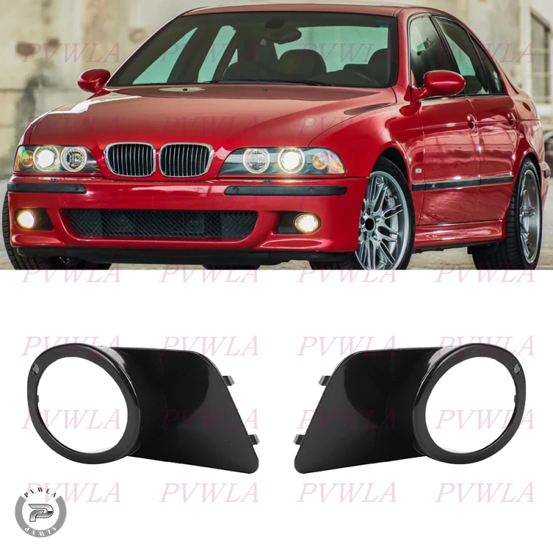 Amortecedor dianteiro lâmpada de nevoeiro quadro grade capa para bmw série 5 e39 m5 1999 2000 2001 2002 2003 acessórios do carro 51112496283 51112496284