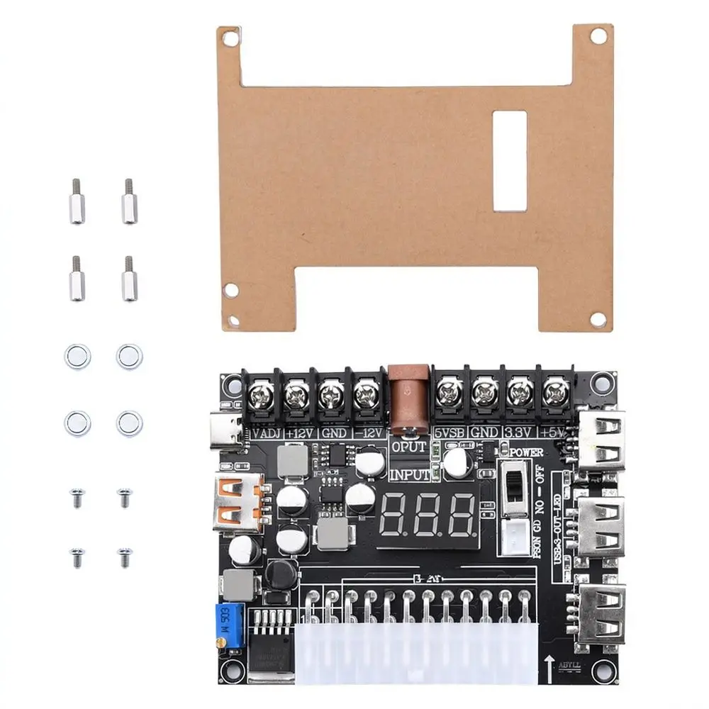 20Pin 24Pin ATX PSU Adapter Module With Voltage Monitoring Display For Electrical Laboratory Power Supply DIY Systems