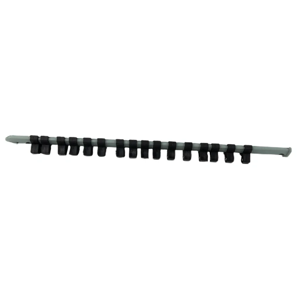 Socket Tray Rail Rack Storage Organizer 3 Pack for 1/4 3/8 1/2 Inch Sockets Plastic Tool Holder for Workshop and Garage Setup