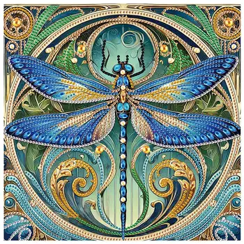 Blue Dragonfly Diamond Art Kit 1