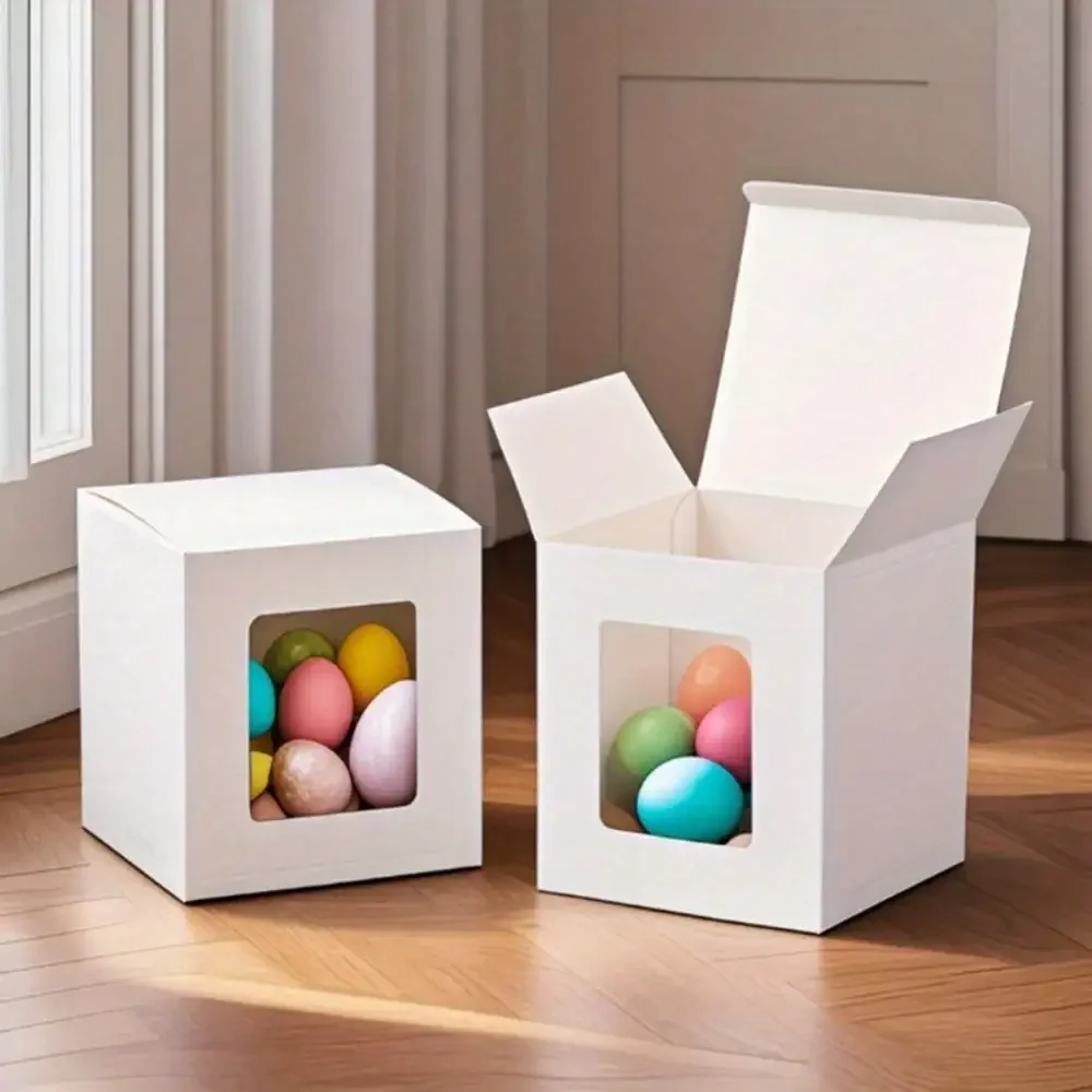 

15PCS, Transparent Window Cups Gift Boxes Perfect for Graduation, Birthday, Wedding, Easter Party Favor