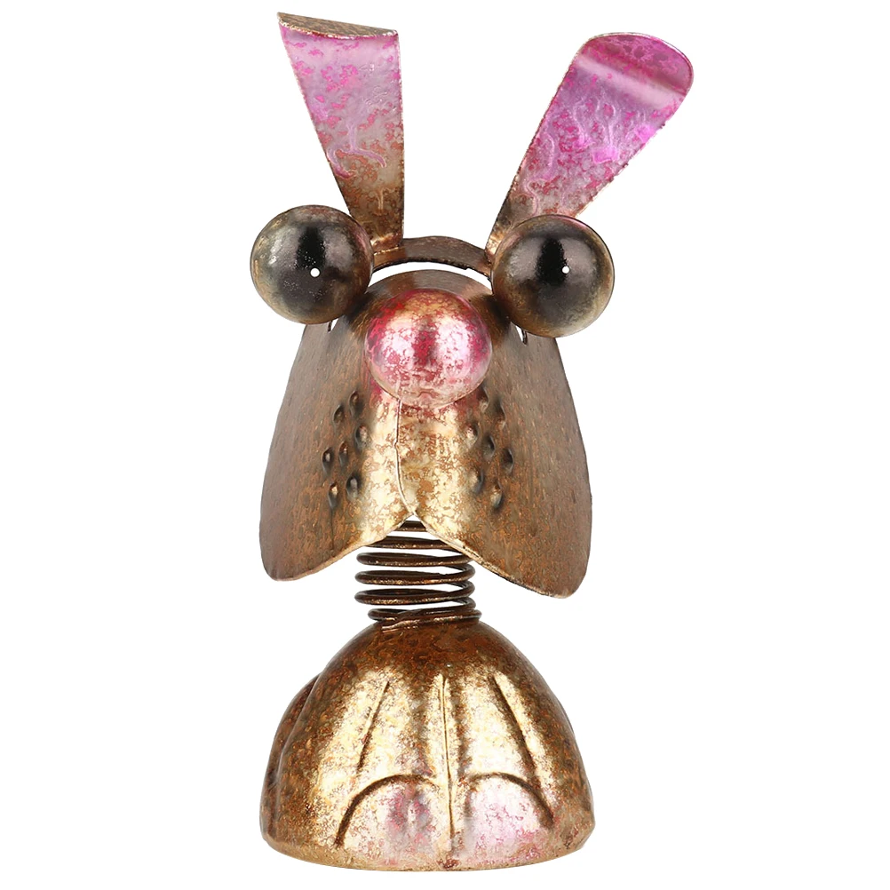 

1pc Iron Rabbit Ornaments Glasses Holder Eyeglasses Stand Animal Decoration Cartoon Home Office Desktop Model Miniature