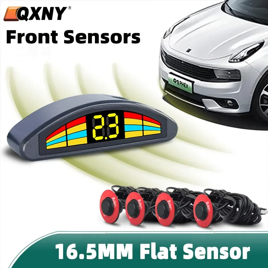 

Professional Front Parking Sensor Kit Prefix Concealed built-in flat Parktronic Assistant System Buzzer Alarm Not Backup Radar