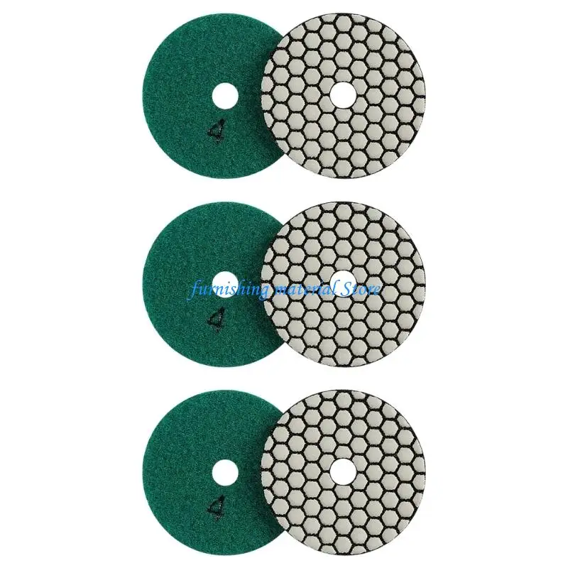 Y5GD 6 Pieces Resin Diamonds Polishing Pads 80mm for Marble Granites Stone Grinding