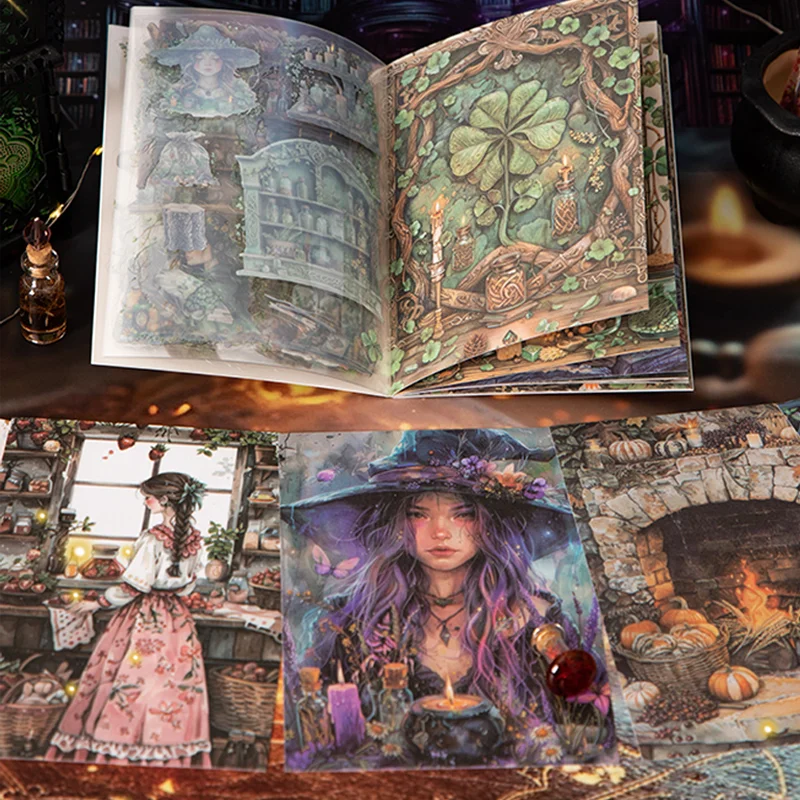 Mr. Paper 20 Stück Magic Medicine Cabinet Series Dual-Material gestanzte Aufkleberbuch DIY Handbuch Collage Kalender Notizbuch Journal