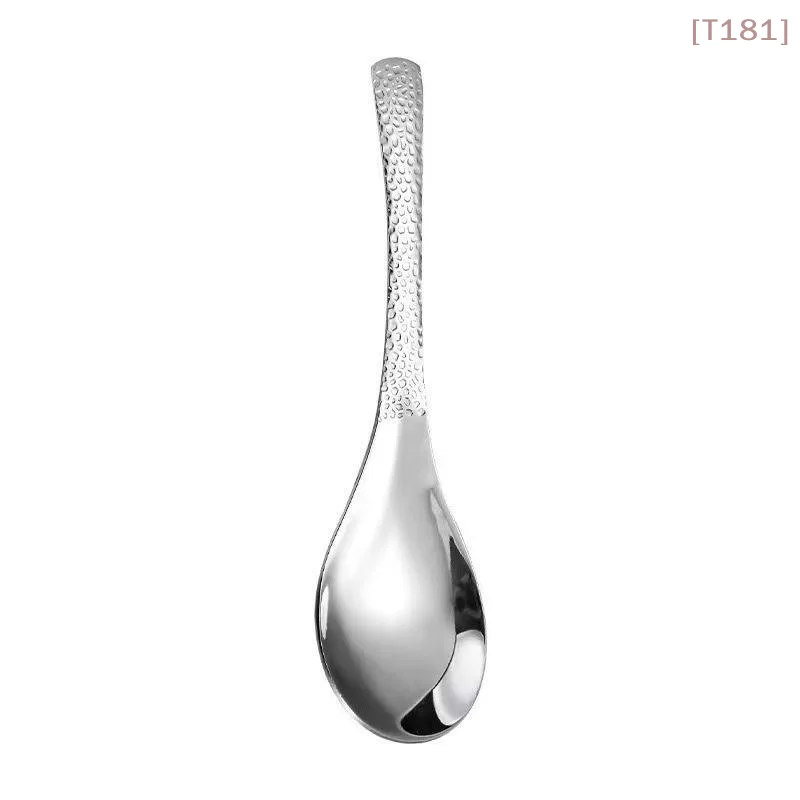 2Pcs Stainless Steel Spoons Dessert Fruit Spoons For Home And Restaurant Soup Ladle Home Kitchen Essential Tools