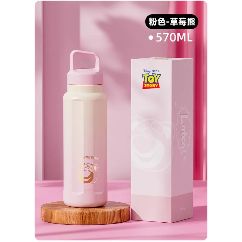 570ML Disney Mickey Mouse geïsoleerde beker Drinken roestvrijstalen fles Lotso Cartoon autokoelbeker Buitensporten Waterbeker