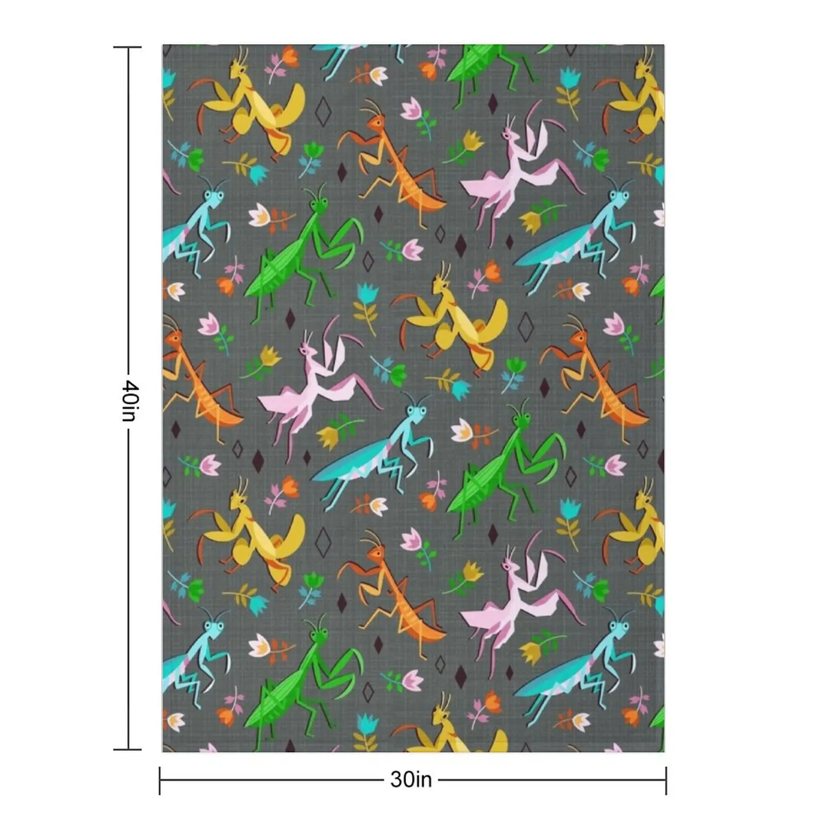 An Unordinary Array of Praying Mantises - Grey Throw Blanket For Baby warm winter For Decorative Sofa Furrys wednesday Blankets