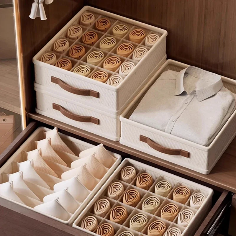 20/6/7Grids Cation PP Sock Bra Pants Simplicity Organizers Of Cabinets And Drawers Home Sorting Boxes Storage Organizer Box