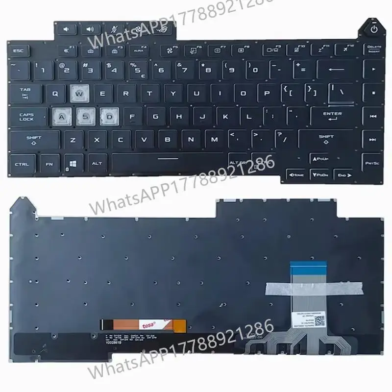 New US  RU Russian Spanish for Asus ROG Strix G15 G513 G513Q G513QM G513QY G533 Keyboard US Backlit 2021