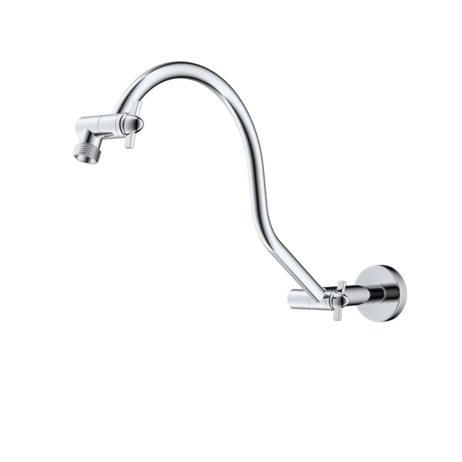 

US All Metal 18'' Shower Head Extension Arm,Height & Angle Adjustable Shower Arm