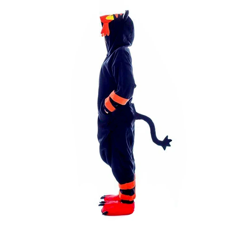 Women Pajamas Pokmoon Onesie Litten Kigurumi Anime Jumpsuit with Long Sleeves and Hood Halloween Christmas Cosplay Costume Party