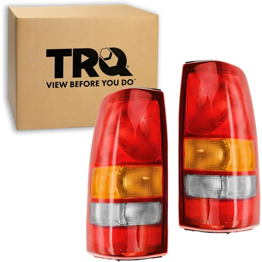 

2 Piece Driver & Passenger Side Tail Light Assembly Set Compatible with 1999-2002 Chevy Silverado 1500 2500 1999-2003 GMC Sierra