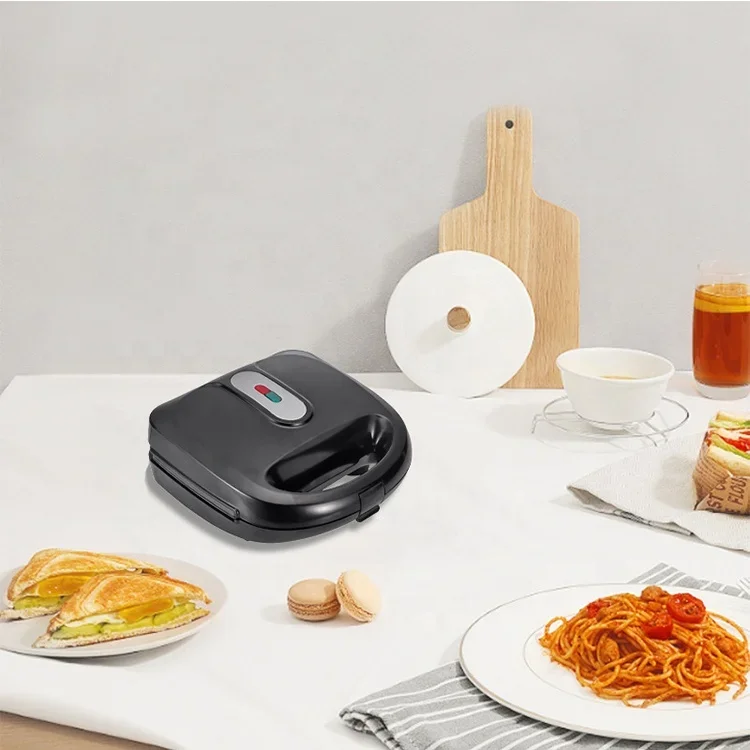 Professionelle Dual-Frühstücksmaschinen, tragbarer Mini-Sandwichmaker, Panini-Grill mit austauschbaren Platten