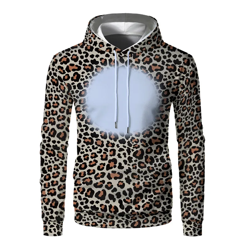 Sublimation Blank Long Sleeve Hoodie Sport Hoody Unisex Pullover 3d Polyester Autumn Winter Round Neck Women and Men for DIY