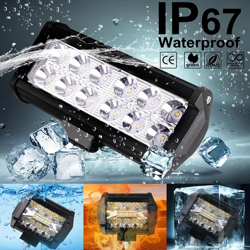 Imagen 2 del producto Luz de trabajo para coche LED todoterreno 4x4 focos lámpara antiniebla faro de diodo SUV ATV Tractor barco camiones excavadora barra de luz 12V 24V